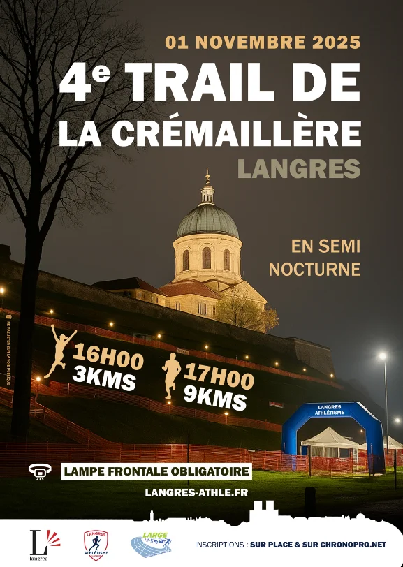 Affiche trail de la crémaillère à Langres